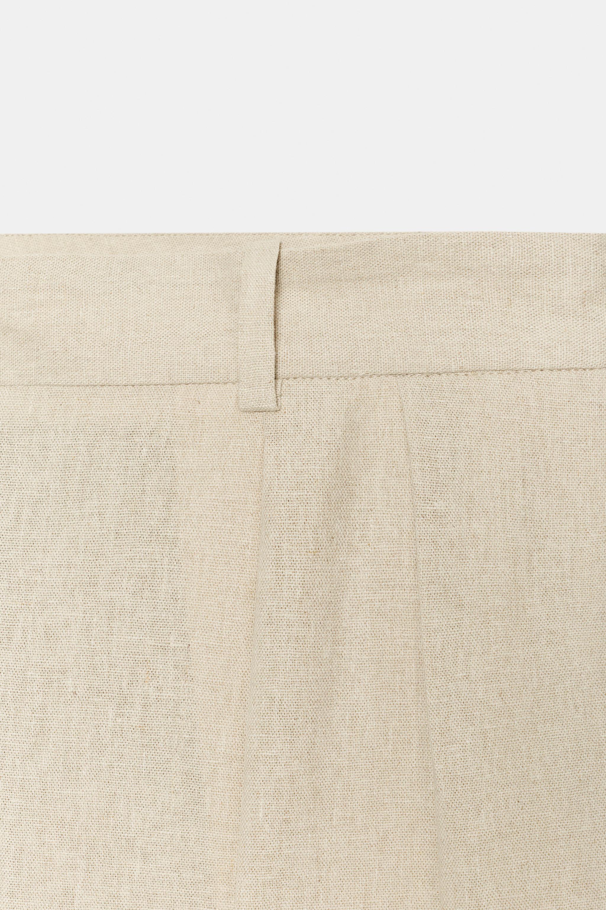 WIDE LEG LINEN PANTS
